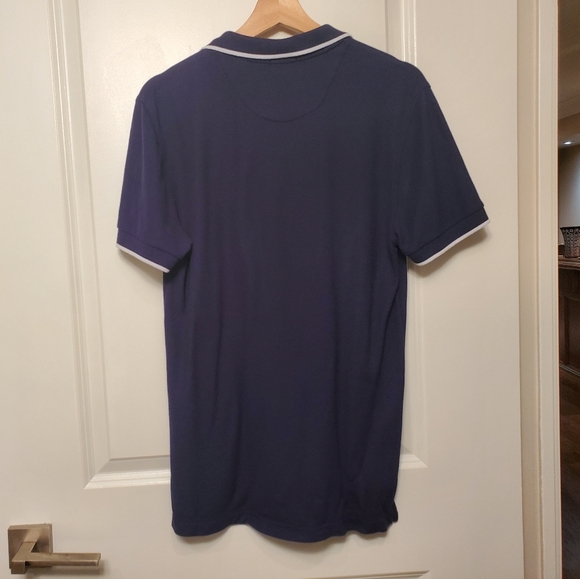 ATM Dark Blue Pique Polo Shirt Pima Cotton - Picture 3 of 10